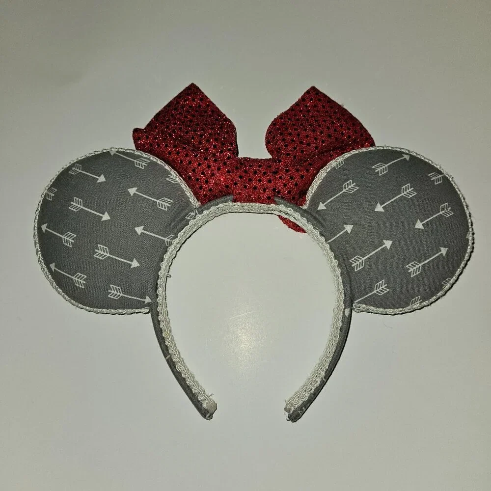 4 Minnie Mouse Headbands Handmade Disney Vacation Ariel Beauty & Beast Lot